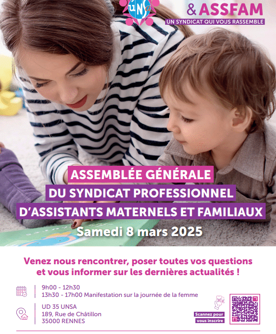 Assemblée Générale UNSA PROASSMAT & ASSFAM – 8 mars 2025 à Rennes