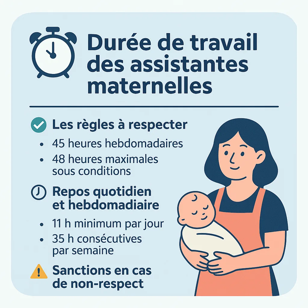 ⏱️ Durée de travail des assistantes maternelles : règles, limites et obligations