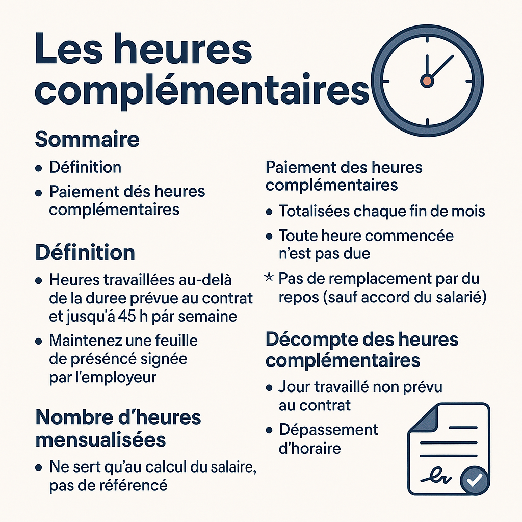 ⏱️ Les heures complémentaires : comment bien les gérer ?